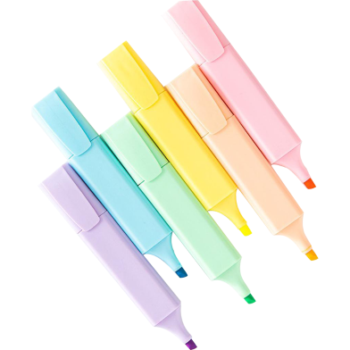 Macaron Highlighter, Marking Pen 6 Pcs Set image