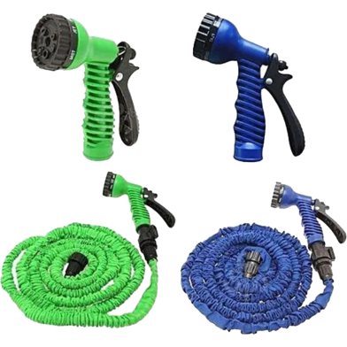 Magic Hose Pipe 50 ft – Expandable Garden Water Pipe with Spray Nozzle for Car Wash And Home Use image