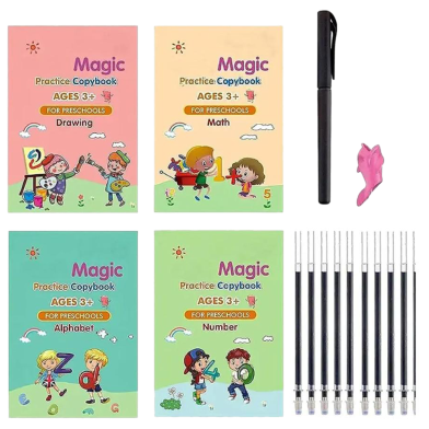 Magic Practice Copybook For Kids (4 Book Plus 5 Refill) Ages 3-8 image