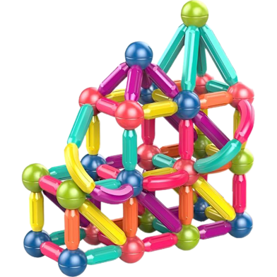 Magnetic Bar Blocks (42 Pcs) (Multicolour) image