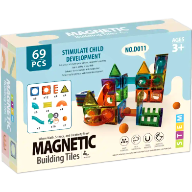 Magnetic Tiles-69 pcs image