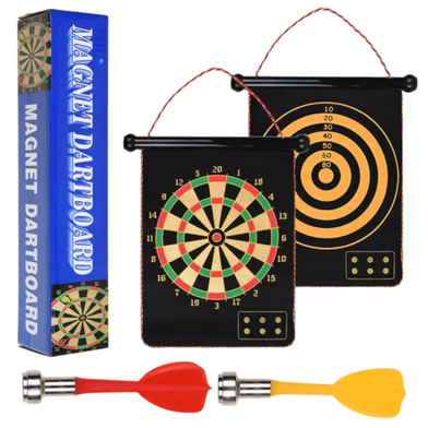 Magnetic Velvet Plastic Steel Magnet Reversible Dart Board 2pcs Dart image