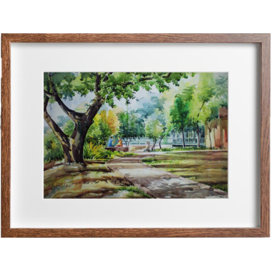Mahmudur Rahman Rial Dhanmondi Lake Watercolor 3 - (27x20)inches image