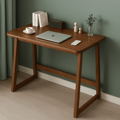 Mahogany Wooden Folding Computer and Study Table image