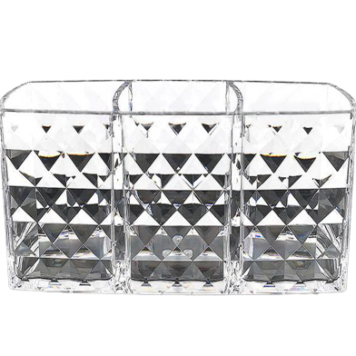 Makeup Brush Eyebrow Pencil Storage Rack Large Capacity Transparent Storage Box,Stationery Pen Holder image