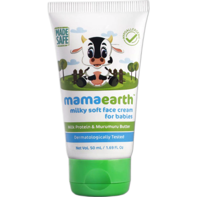 Mama Earth Milky Soft Face Cream For Babies 60g image