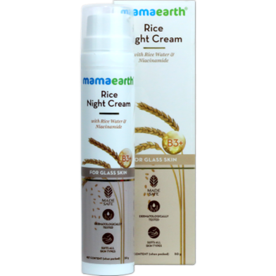 Mama Earth Rice Night Cream 50 gm image