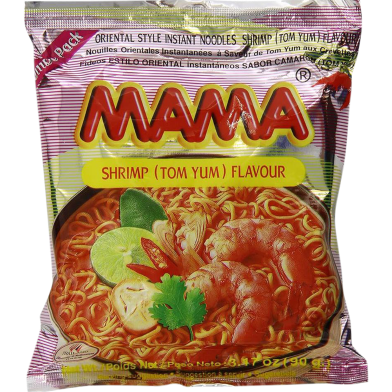 Mama Shrimp Tom Yum Flavour Noodles Pack 90gm / 95gm image