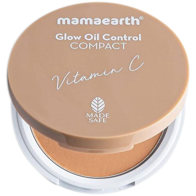 Mamaearth Glow Oil Control Compact With SPF 30 - 9g | Almond Glow -326051059 image