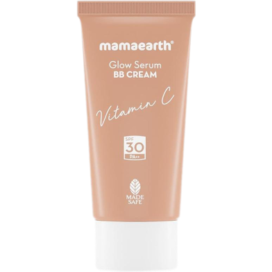 Mamaearth Glow Serum BB Cream with Vitamin C and Turmeric | Long Lasting Natural Shade (25 gm) -327314889 image