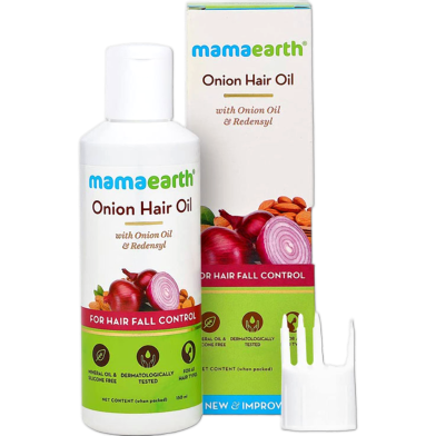 Mamaearth Onion Hair Oil For Hair Fall Control 150ml image