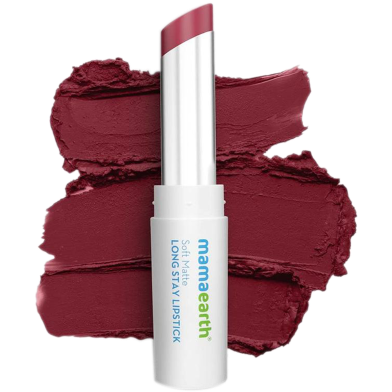 Mamaearth Soft Matte Long Stay Lipsticks ( 03 Grape Wine ) - 3.5 g -325944701 image