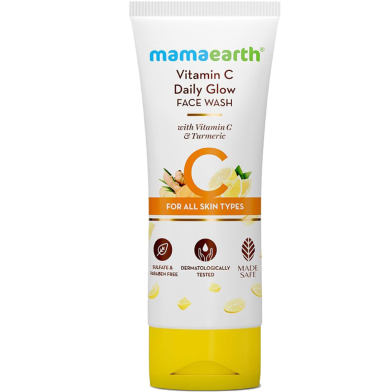 Mamaearth Vitamin C With Vitamin C and Turmeric Face Wash 100ml image
