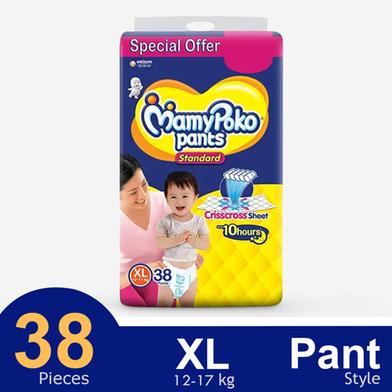 MamyPoko Pants Standard Pant System Baby Diaper (XL Size) (12-17Kg) (38Pcs) image