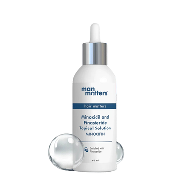 Man Matters Minoxidil 5percent plus 0.1percent Finasteride Topical Solution - Minoxifin 60ml -342213383 image
