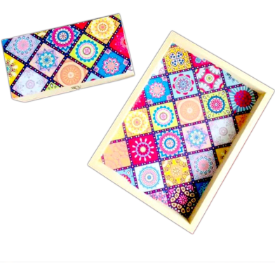 Mandela Tray Plus Tea Box, Combo Set image