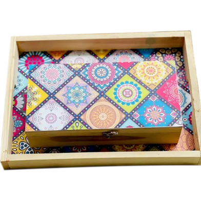Mandela Tray Plus Tea Box, Combo Set. image
