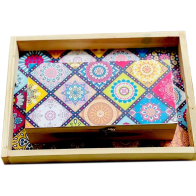 Mandela Tray Plus Tea Box, Combo Set. image