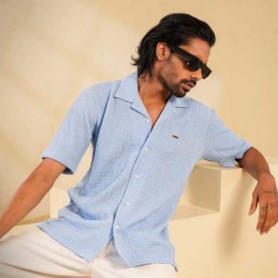 Manfare Premium Cuban Collar Half Shirt for Men image