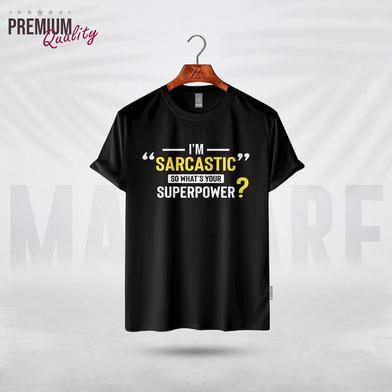 Manfare Premium Graphics T Shirt Black Color For Men image