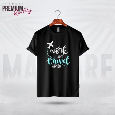 Manfare Premium Graphics T Shirt Black Color For Men image