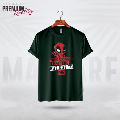 Manfare Premium Graphics T Shirt Bottle Green Color For Men image