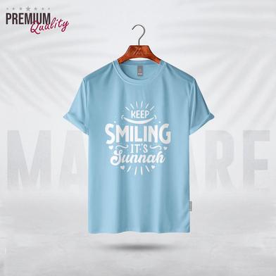 Manfare Premium Graphics T Shirt Turquoise Color For Men image