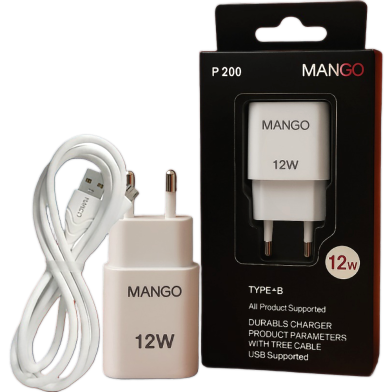 Mango 12w Eu Charger Adapter With Micro Usb Type B Cable image
