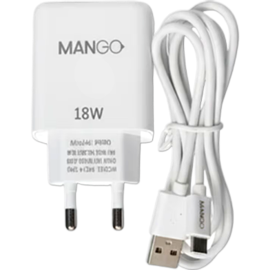 Mango 18w Eu Fast Charger Adapter With Type C Cable image