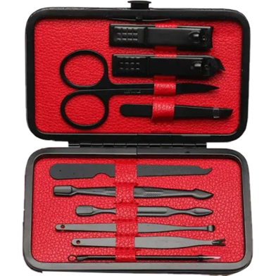 Manicure Pedicure Set Kit 10 in 1 Professional Sharp Nail Clippers Stainless Steel Thick Nail Cutter image