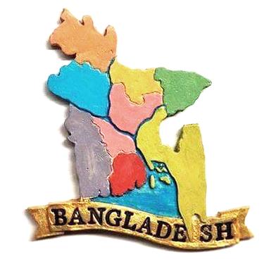 Map (Multi-Color) - Fridge Magnet image