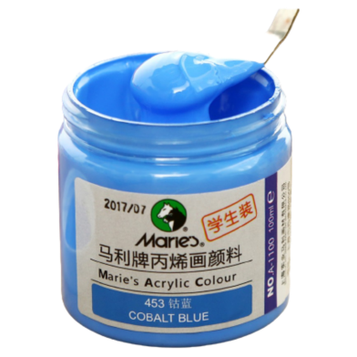 Maries Acrylic Color Paint Jar For Professional Artists Cobalt Blue - 100ml image