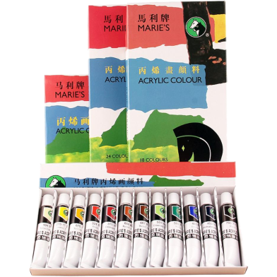 Maries acrylic paint set 18 colour 12ml professional Artist image