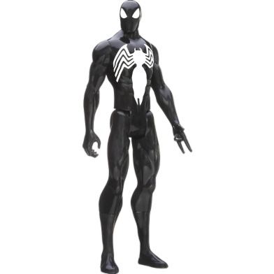 Marvel Spider Man Ultimate Spider Man Titan Hero Series Black Suit Spider Man Figure 12 Inch image