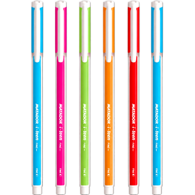 Matador i-teen Ball Pen Black Ink - 6 Pcs image