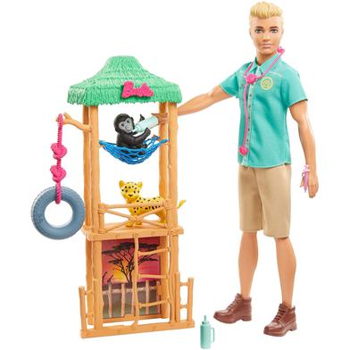 Mattel Barbie Ken Doll You Can Be Anything Wildlife Vet Playset image