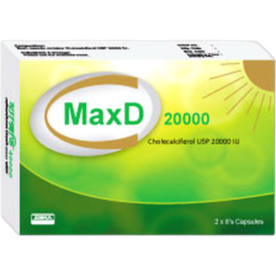 Maxd 20000 Iu Capsule 8's Strip image