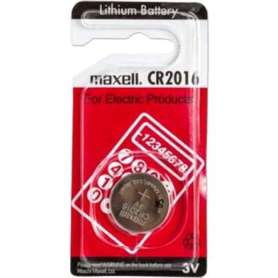 Maxell 3V lithium Button Cell Coin Battery - CR2016 image