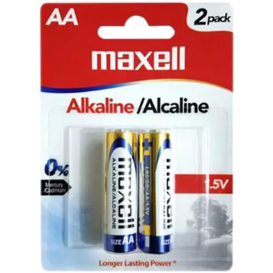 Maxell Alkaline Battery Size AA 2 pcs image