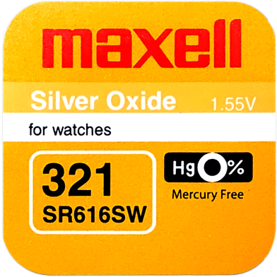 Maxell Sr616sw 321 1.55v Silver Oxide Button Cell Watch Battery 1Pcs image
