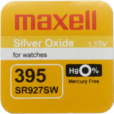 Maxell Sr927sw 395 1.55v Silver Oxide Button Cell Watch Battery 1Pcs image
