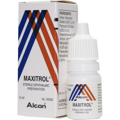 Maxitrol (1 mg, 3500 IU, 6000 IU)/ml Ophthalmic Solution 5 ml Drop image