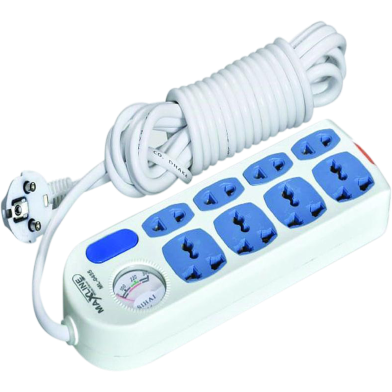 Maxline ML 0455 Extension Socket 2 Pin Multiplug 8 Port Power Strip With 10 Meter Cable image