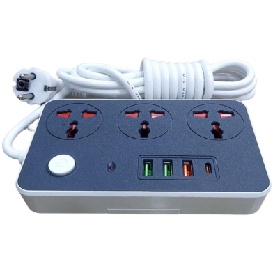 Maxline ML-804 4 USB Fast Charging Multiplug Power Strip image