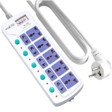 Maxline ML-825 Multiplug 10 Port Extention Socket 5 Meters Cable image