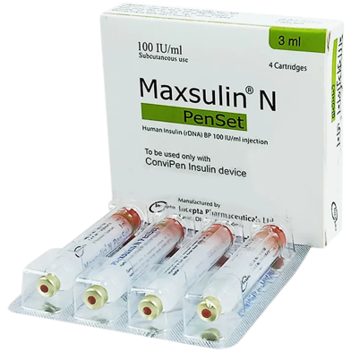 Maxsulin 50 Penset 100 IU per ml Penset 3 ml Cartridge image