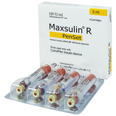 Maxsulin R Penset 100 IU per mili Penset 3 mili Penset image