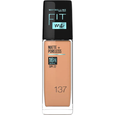 Maybelline Fit Me Matte Poreless 16H Oil Control Foundation - 137 image