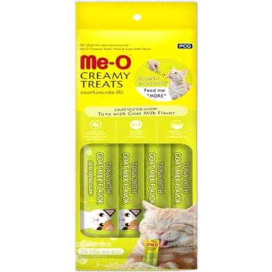 Me-O Cat Creamy Treat - Tuna and Goat Milk Flavor 60g | Cat Snacks image