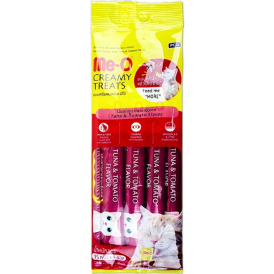 Me-O Cat Creamy Treat - Tuna and Tomato Flavor 60g | Cat Snacks image